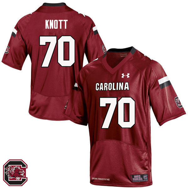 Men South Carolina Gamecocks #70 Alan Knott College Football Jerseys Sale-Red